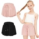 DOCUMO Girls Flowy Butterfly Shorts with Pockets 4-14Y
