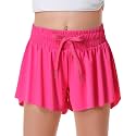 DOCUMO Girls Flowy Butterfly Shorts with Pockets 4-14Y