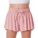 DOCUMO Girls Flowy Butterfly Shorts with Pockets 4-14Y