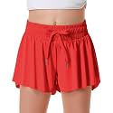 DOCUMO Girls Flowy Butterfly Shorts with Pockets 4-14Y
