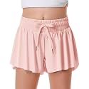 DOCUMO Girls Flowy Butterfly Shorts with Pockets 4-14Y