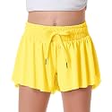 DOCUMO Girls Flowy Butterfly Shorts with Pockets 4-14Y