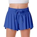 DOCUMO Girls Flowy Butterfly Shorts with Pockets 4-14Y