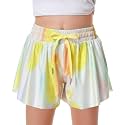 DOCUMO Girls Flowy Butterfly Shorts with Pockets 4-14Y