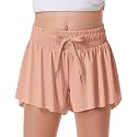 DOCUMO Girls Flowy Butterfly Shorts with Pockets 4-14Y