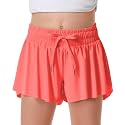 DOCUMO Girls Flowy Butterfly Shorts with Pockets 4-14Y