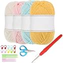 Dodhar 4 PCS Crochet Yarn Set Soft