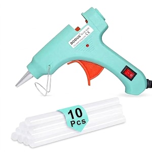 dodus 20 watt glue gun with 10 glue stickswith on off switch and led indicator free 10 transparent decoration electronics repairing amp home use diy amp craft multicolor