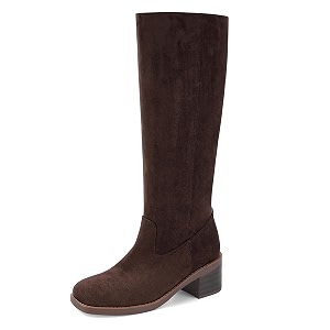 DOEYG Womens Banana Knee High Boots Square