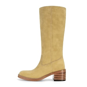 DOEYG Womens Banana Knee High Boots Square
