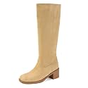 DOEYG Women39s Banana Knee High Boots Square