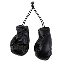 Dofaxgo Mini Boxing Gloves Decorative Accessories Hanging Boxing Bag Gloves Black