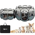 Dog Cat Playpen 2-in-1 Indoor Outdoor for Puppy Pet Recovery After Surgery