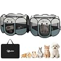 Dog Cat Playpen 2-in-1 Indoor Outdoor for Puppy Pet Recovery After Surgery