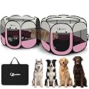 Dog Cat Playpen 2-in-1 Indoor Outdoor for Puppy Pet Recovery After Surgery