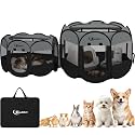 Dog Cat Playpen 2-in-1 Indoor Outdoor for Puppy Pet Recovery After Surgery