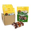 Dog Chew Treats, Real Chicken Duck & Chicken Liver Flavor Twisted Chews, 5 Individual Packs, 0.2kg Each Bag, 1kg Total Net Weight, Chewy Reward Snacks for Dogs Over 3 Months