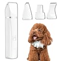 Dog Clippers for Grooming, 4-in-1 Professional Cordless Electric Pet Hair Trimmer Kit with Dog Nail Grinder, Quiet Cat Shaver for Thick Matted Hair, Face, Paws & Butt (White)