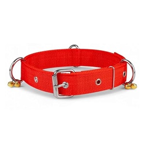 dog collar belt for large dogs adjustable stylish nylon dog neck belt collar with bell for labrador golden retriever german shepherd husky doberman red large