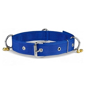 dog collar belt for large dogs adjustable stylish nylon dog neck belt collar with bell for labrador golden retriever german shepherd husky doberman blue large