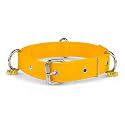 Dog Collar Belt for Medium Dogs, Adjustable Stylish Nylon Dog Neck Belt Collar with Bell for Beagle Boxer Basenji Border Collie Indian Spitz Bull Terrier (Yellow, Medium)