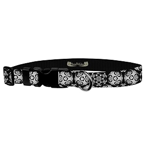dog collar - patterned adjustable pet collars made in the usa - 1 inch wide extra large singularity