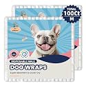 Dog Diapers Male Disposable, M 100ct, Male Dog Wraps with Wetness Indicator