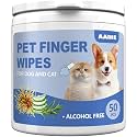 Dog Ear Finger Wipes for Dogs & Cats, Green Tea Scent, 50 Count