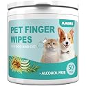 Dog Ear Finger Wipes for Dogs & Cats, Green Tea Scent, 50 Count