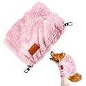 Dog Ear Muffs Noise Protection - Soft Calming Hood for Anxiety Relief, Fireworks, Thunder, Grooming &amp; Vet Visits - Elastic Headband &amp; Comfortable Neck Warmer for Travel (Pink, Small)