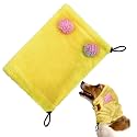 Dog Ear Muffs Noise Protection - Soft Calming Hood for Anxiety Relief, Fireworks, Thunder, Grooming &amp; Vet Visits - Elastic Headband &amp; Comfortable Neck Warmer for Travel (Yellow, Large)