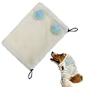 Dog Ear Muffs Noise Protection - Soft Calming Hood for Anxiety Relief, Fireworks, Thunder, Grooming &amp; Vet Visits - Elastic Headband &amp; Comfortable Neck Warmer for Travel (White, Large)