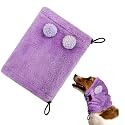 Dog Ear Muffs Noise Protection - Soft Calming Hood for Anxiety Relief, Fireworks, Thunder, Grooming &amp; Vet Visits - Elastic Band &amp; Comfortable Neck Warmer for Travel 1(Purple, Medium)