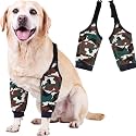 Dog Elbow Wraps Knee Protector Pads Callus Cuff Protector Adjustable Dog Elbow Hygroma Sleeve XL, Green Camo