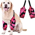 Dog Elbow Wraps Knee Protector Pads Callus Cuff Protector Adjustable Dog Elbow Hygroma Sleeve XL, Pink Camo