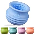 Dog Enrichment Treat Toy, Long-Lasting Wobbly Interactive Freeze Lick Toys for Dogs, Stuffable Puzzle Feeder Toy for Boredom, Silicone Treat Dispensing Chew Toy (Baby Blue,L)