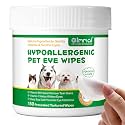 ISUNRISE Eyes Stain Wipes for Dogs & Cats- 150Pcs Ultra Large Capacity, Natural Coconut Oil & Aloe Vera Pet Cleaning，Gently Remove Tear Stain，Eye Debris, Discharge, Mucus Secretions, white
