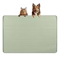 Dog Food Mat 34''x22'' Extra Large Dog Mat for Food and Water, Green