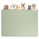 Dog Food Mat 50''x35'' Extra Large Dog Mat for Food and Water, Green