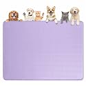 Dog Food Mat 50''x35'' Extra Large Dog Mat for Food and Water, Purple