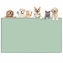 Dog Food Mat 51''x25.6'' Extra Large Dog Mat for Food and Water,Green