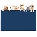 Dog Food Mat 51''x25.6'' Extra Large Dog Mat for Food and Water,Blue