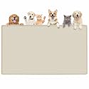 Dog Food Mat 51''x25.6'' Extra Large Dog Mat for Food and Water,Beige