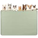 Dog Food Mat 70''x45'' Extra Large Dog Mat for Food and Water, Green