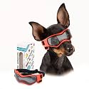 Dog Goggles Small Breed, Dog Sunglasses UV Protection Puppy Eyewear for Small Pet Outdoor Riding Driving, Orange S