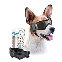 Dog Goggles Small Breed, UV Protection Dog Sunglasses for Medium Dog Outdoor Riding Driving, Medium Black