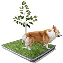 Dog Grass Pad with Tray, 26''X26'' Artificial Turf Grass Potty, 2-Pack Reusable Puppy Pee Pads for Dogs, Portable Dog Litter Box for Indoor/Outdoor Potty Training Toilet