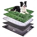Dog Grass Pad with Tray 30"X20" - Portable Artificial Turf Potty Training Pee Mat for Large or Medium Dogs, Indoor/Outdoor Dog Litter Box for Balcony/Patio, Washable Reusable Fake Grass