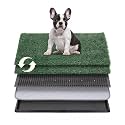 Dog Grass Pad with Tray, 30"x20" Medium Grass Pad for Dogs Potty with 2pcs Artificial Grass, Indoor Dog Litter Box for Balcony Apartment, Realistic, Washable, Less Odor