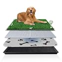 HQ4US Dog Grass Pad with Tray, Odor Free Grass Pee Pad for Dog Litter Box